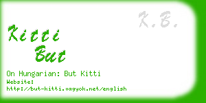 kitti but business card